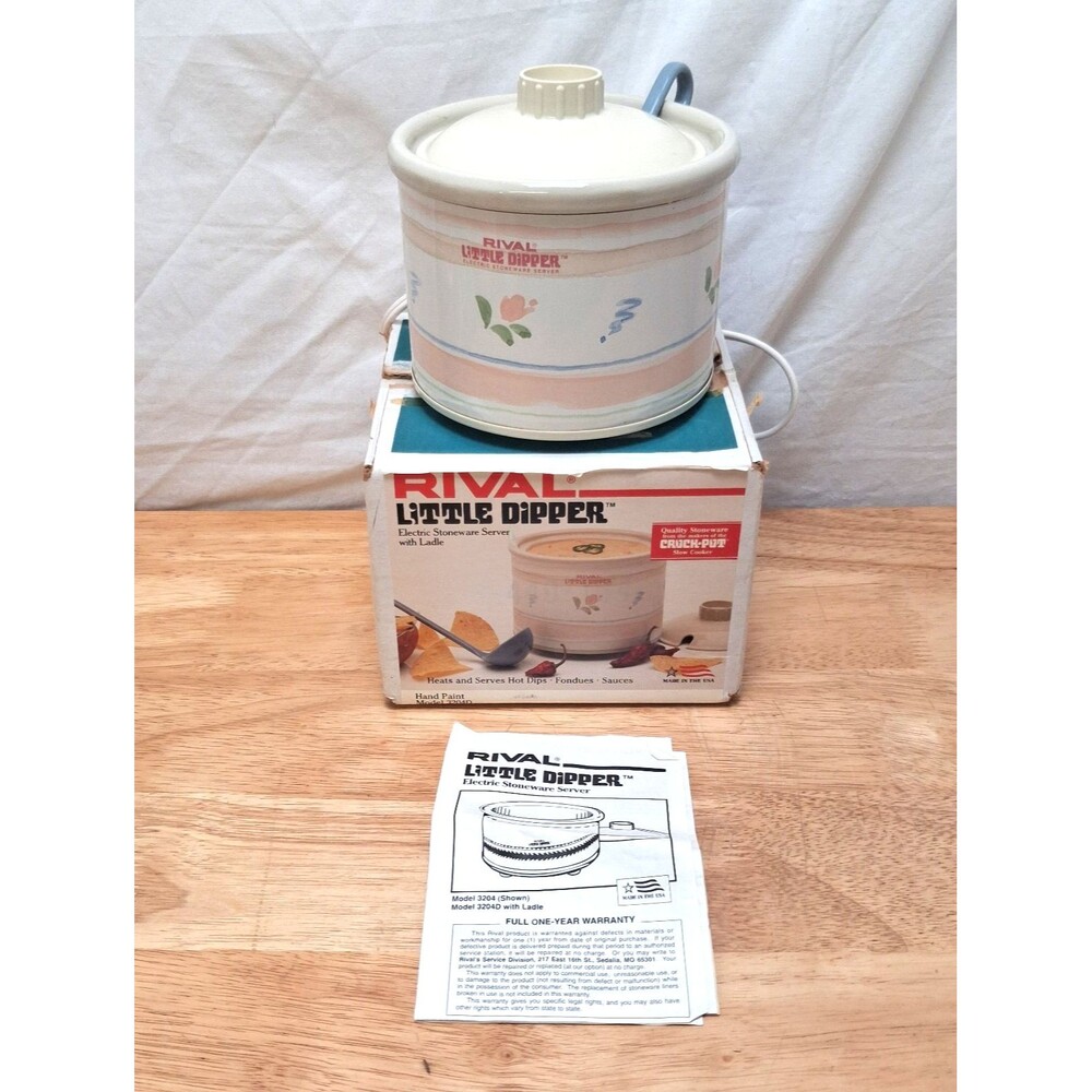 Vintage Rival Little Dipper Electric Stoneware Server Model 3204D Tested